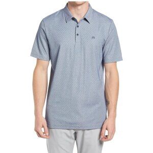TravisMathew Handsome Town Polo Mens L Gray Micro Dot Golf Classic Fit